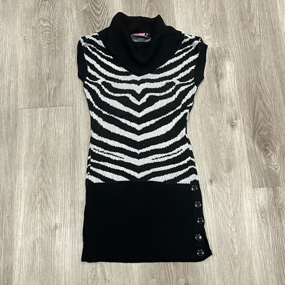 Vintage SayWhat Sweater Dress Sweater Print S